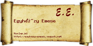 Egyházy Emese névjegykártya